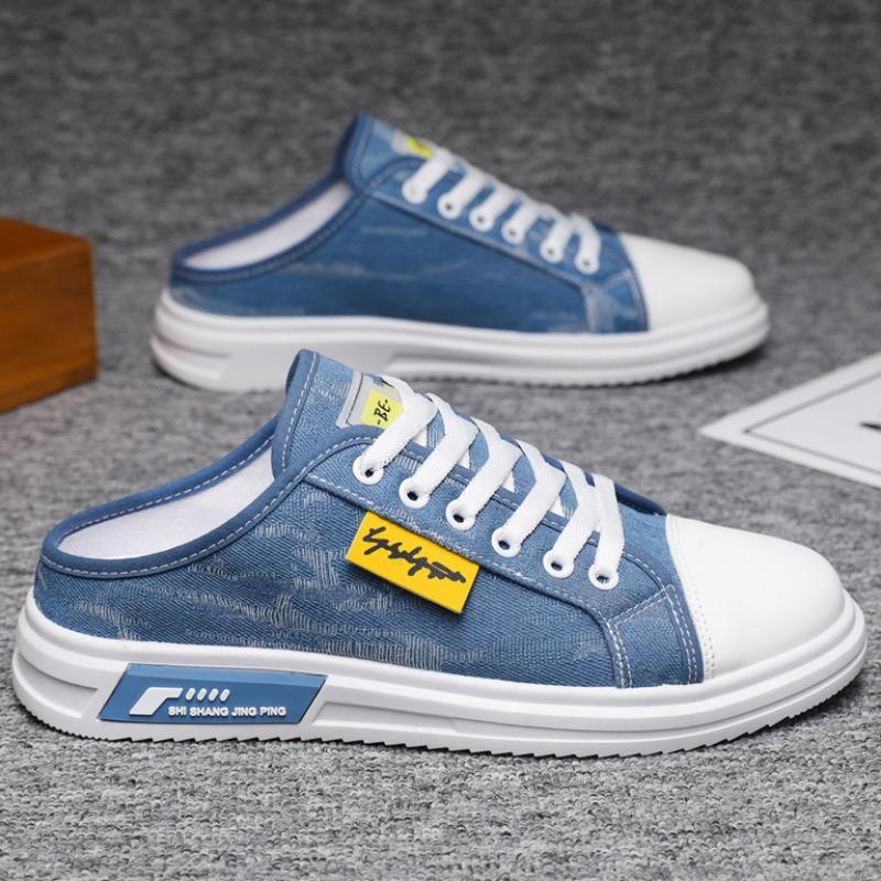 Мужская обувь Кроссовки Летние мужские полутапочки Студенческие универсальные дышащие повседневные туфли Нескользящие тапочки Zapatillas De Deporte