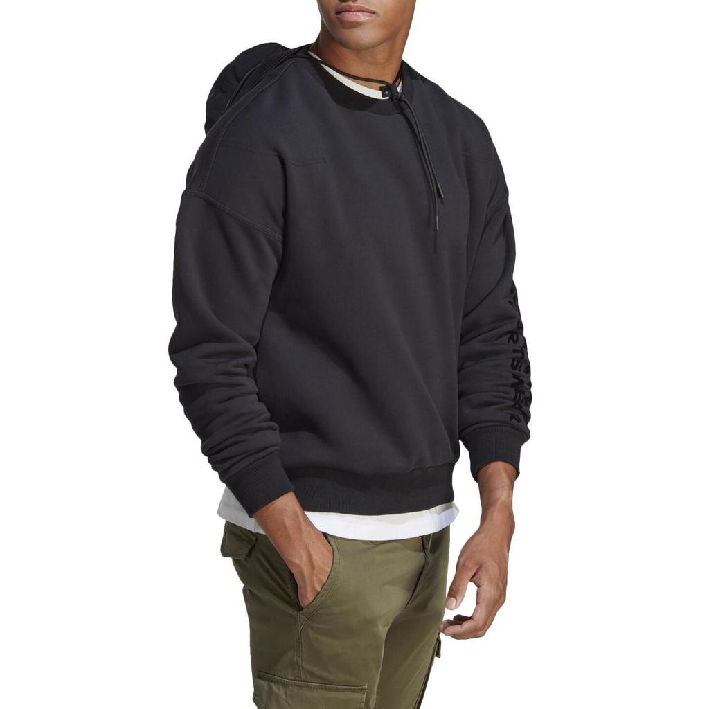 Adidas Sweatshirts Men's Black Crew Neck Moderate Regular (Unisex) Sweatshirts IA9363