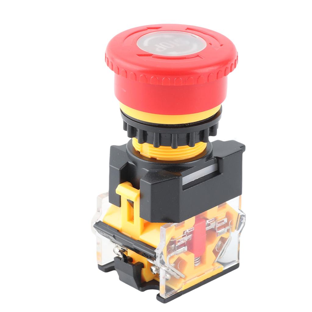 22MM Red Self Locking Emergency Stop Switch Button with Big Mushroom Head