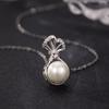 Серебряное ожерелье S925 с натуральным жемчугом, женская легкая роскошная нишевая цепочка на ключицу 2025 года, цепочка на шею с ветром