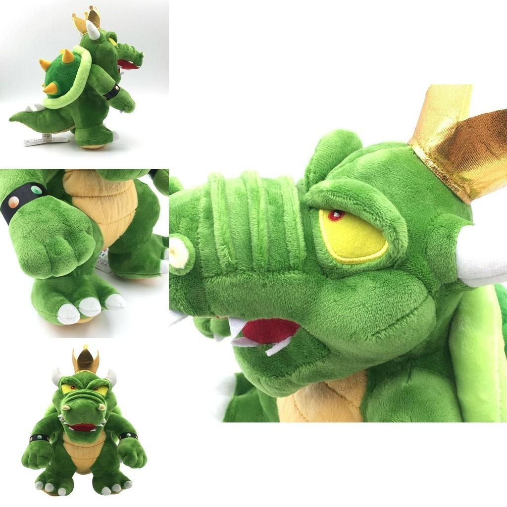 Adorable Super Mario King Koopa Bowser Plush Toy Soft Stuffed Green Animal Doll 12 Inch