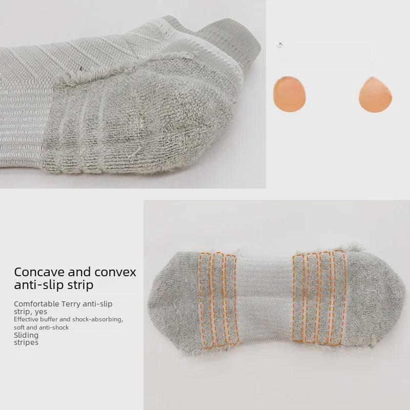 Унисекс хлопковые короткие носки Towel Bottom для бега, бадминтона и езды на велосипеде на весну и лето