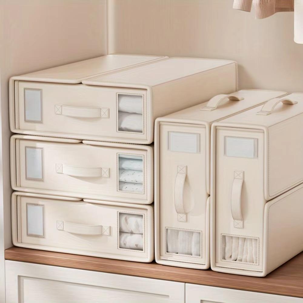 With Zipper Sheet Set Storage Box Non-Woven Clothes Storage Box Wardrobe Closet Storage