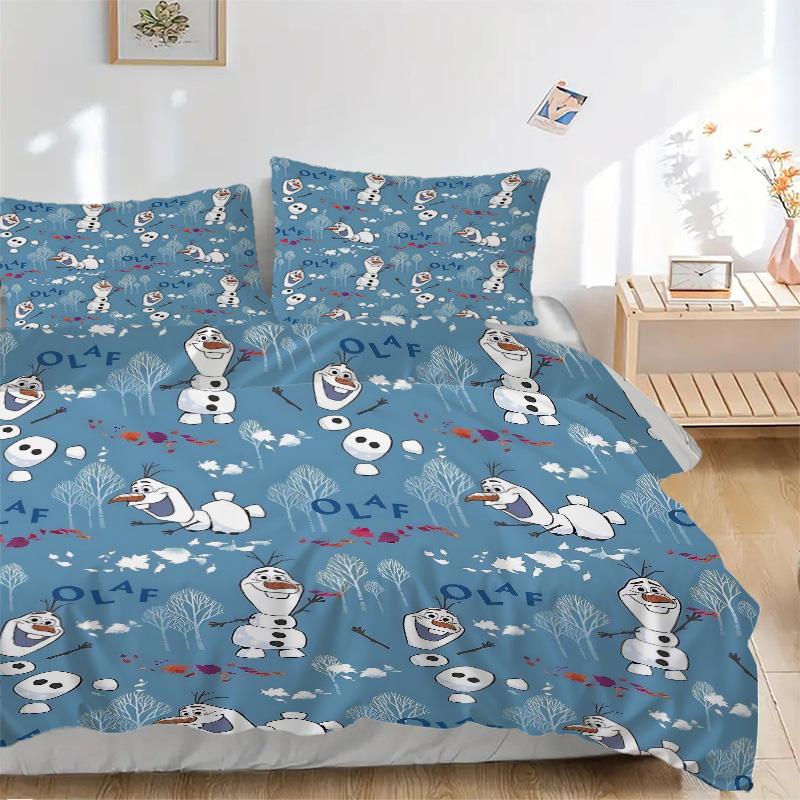 Frosty Friends Print 3Pcs Bedding Setduvet Cover With 2 Bedropillowcase Home Birthday Gift