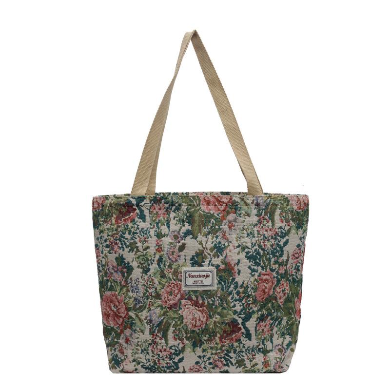 Large Capacity Bag Women Canvas Bag Women Ins Fashionable One Shoulder Tote Bag Female Students Versatile Handbag