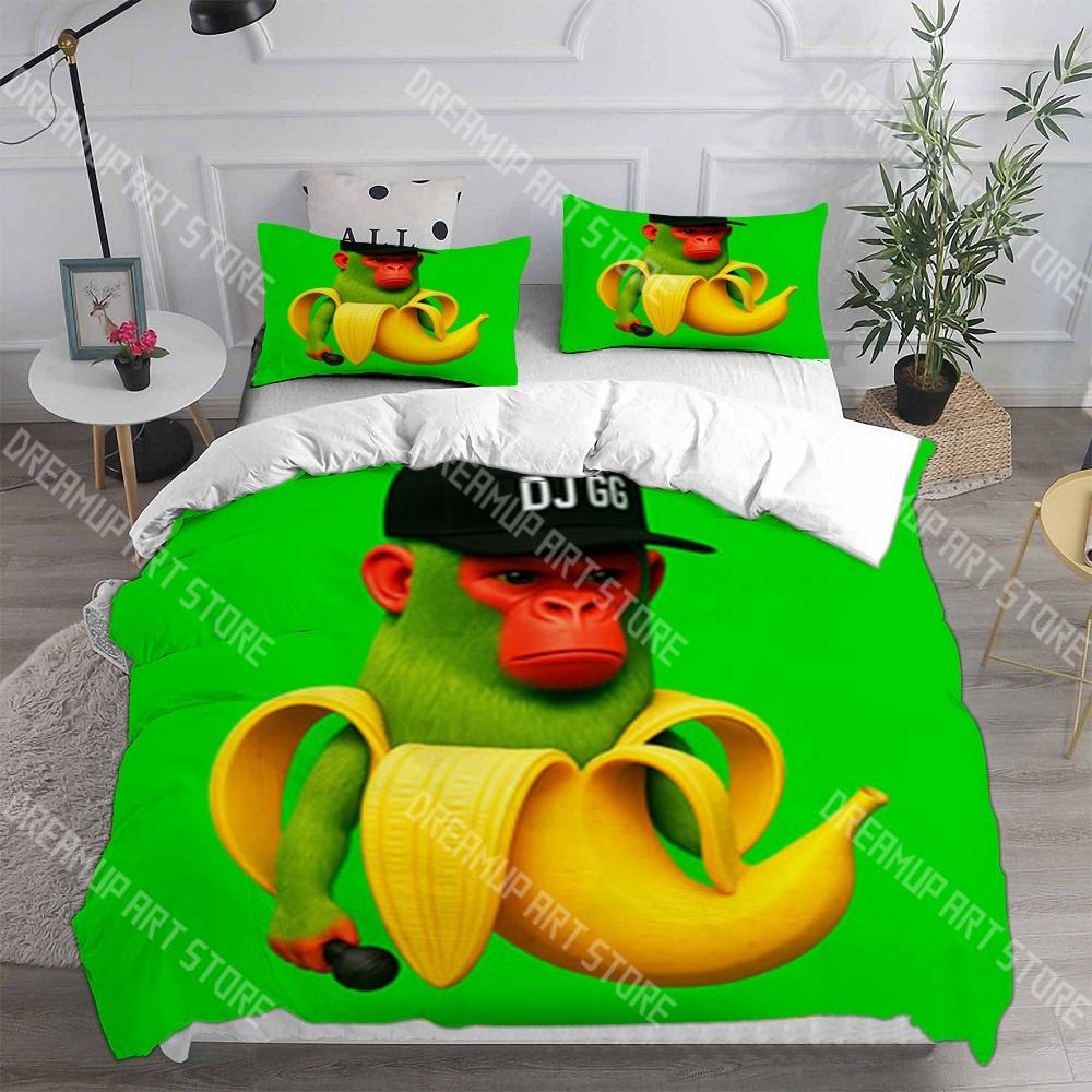 Fashion Ai Italian Brainrot Tung Tung Sahur Bedding Set Single Twin Full Queen King Size Bed Set Kids Bedroom Duvetcover Sets