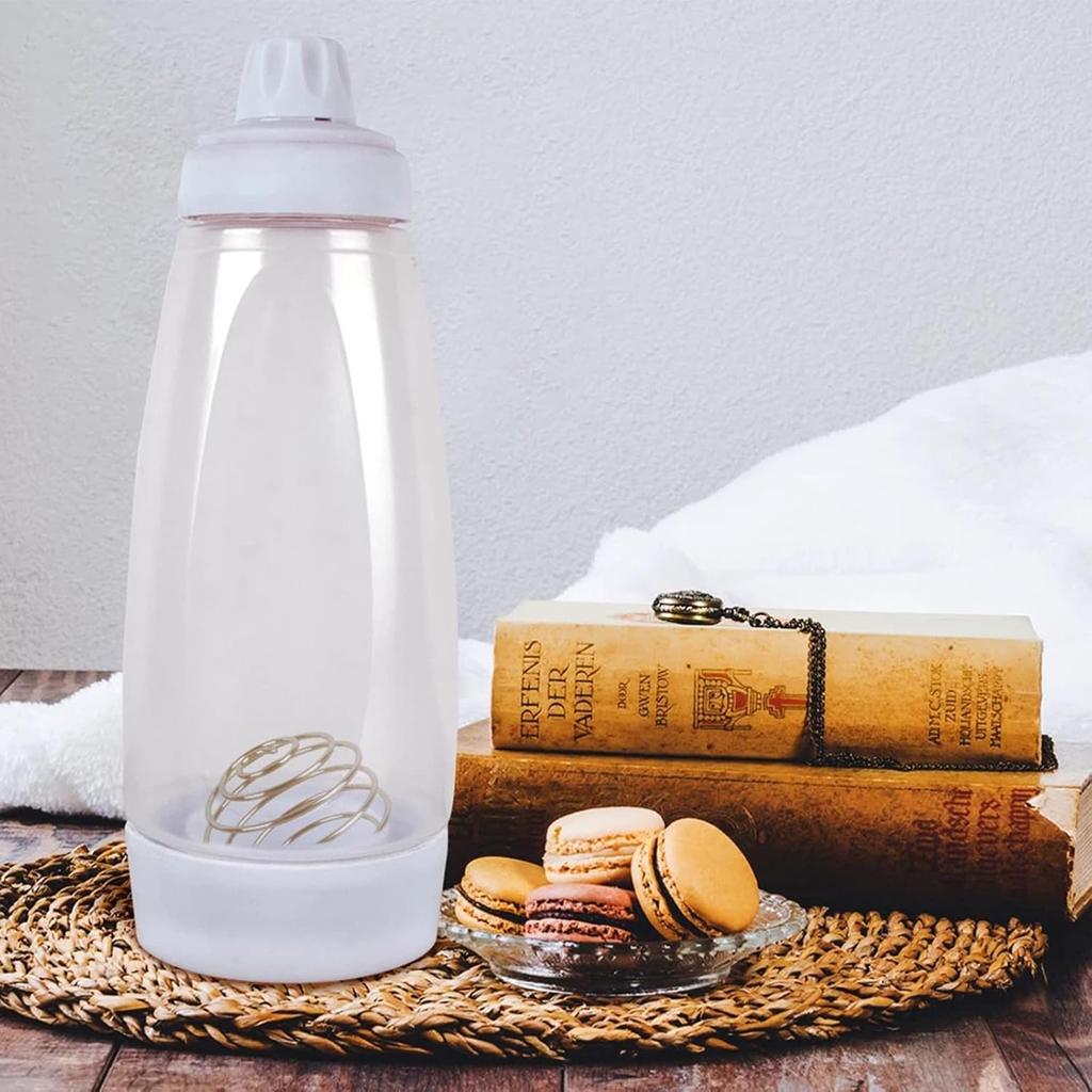 Pancake Batter Dispenser, Pancake Mix Dispenser with Whisk Ball and Stand Base, Pancake Batter Mixer with BlenderBall for Pancakes, Crepes, Waffle