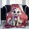 1pc Cute Cartoon Cat Throw Blanket - Seasonal Decorative Blanket for Home, for Decorating Your Own Sofa and Living Room, Super Soft Flannel,