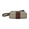 Gucci Сумка через плечо Ophidia с полосками из стропы, канва и кожа, маленькая мужская сумка через плечо, Эбеновое дерево 547926-96IWT-8745