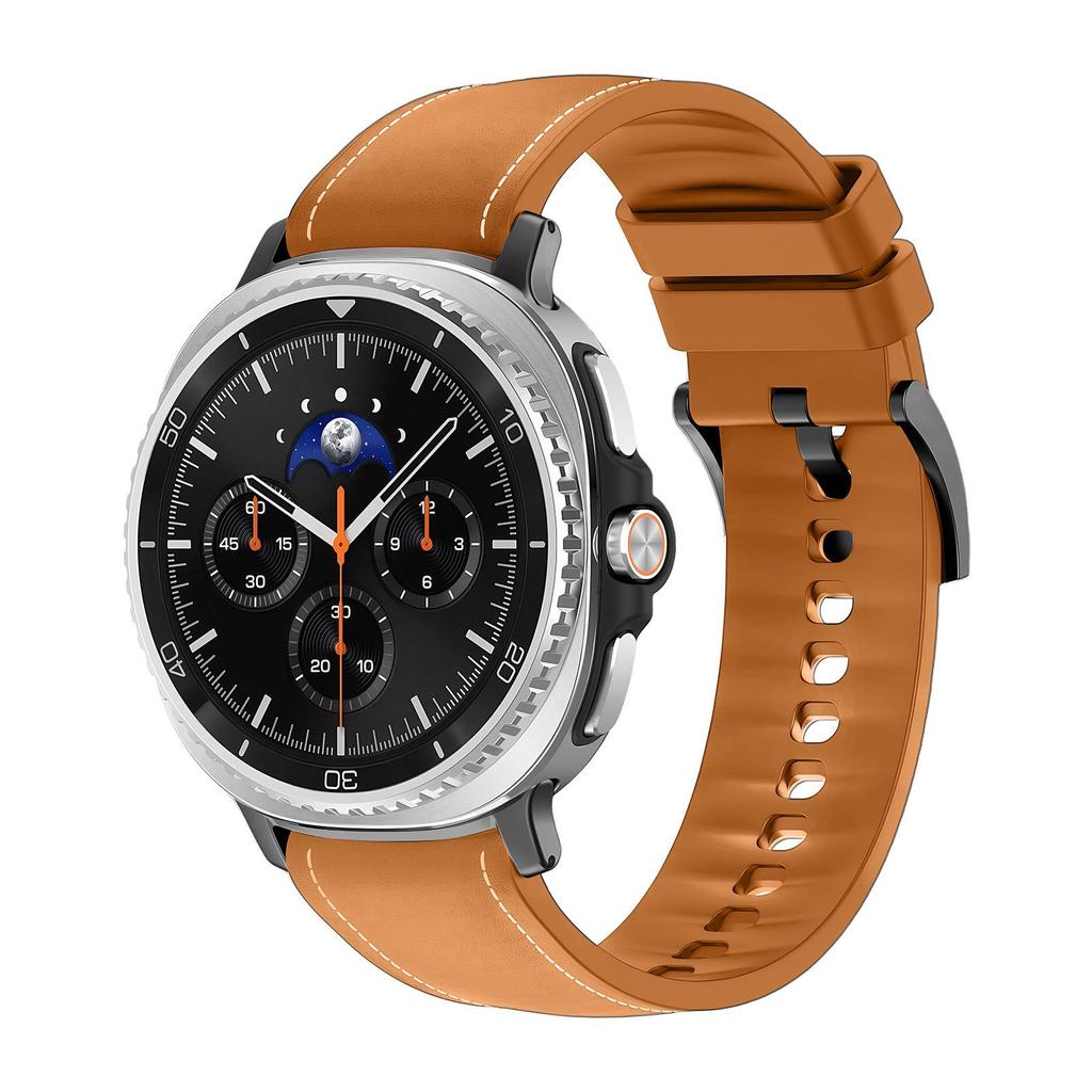 Совместимый кожаный и силиконовый ремешок для Samsung Galaxy Watch 8/8 Classic