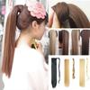 Clip In Hair Extension Straight Pony Tail Wrap Around Ponytail For Girls