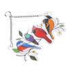 Birds Stained Window Hangings Multicolor Birds Shape Hanging Ornaments for Windows Door
