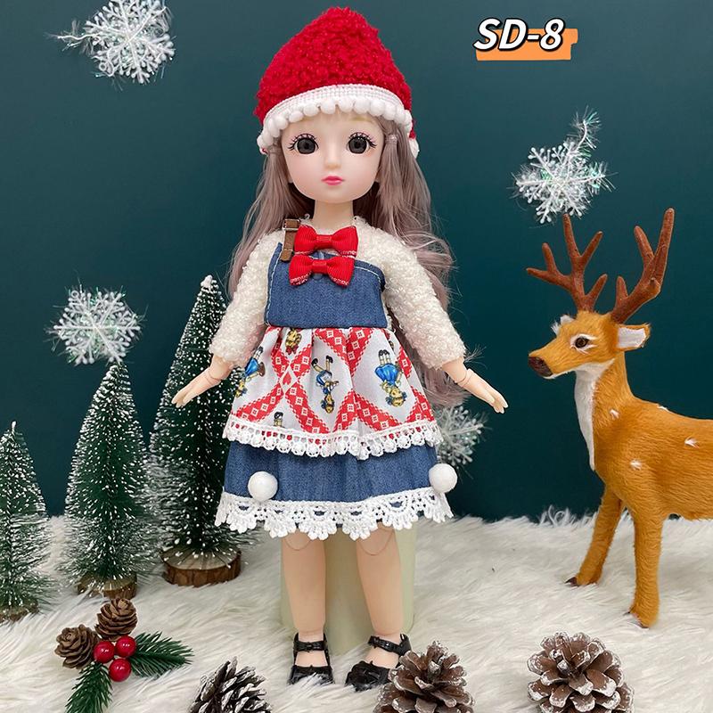 30cm Bjd Doll 23 Moveable Joints 12 Inch Christmas Dolls With Clothes and Shoes Kids Toys For Girl's Christmas Gifts