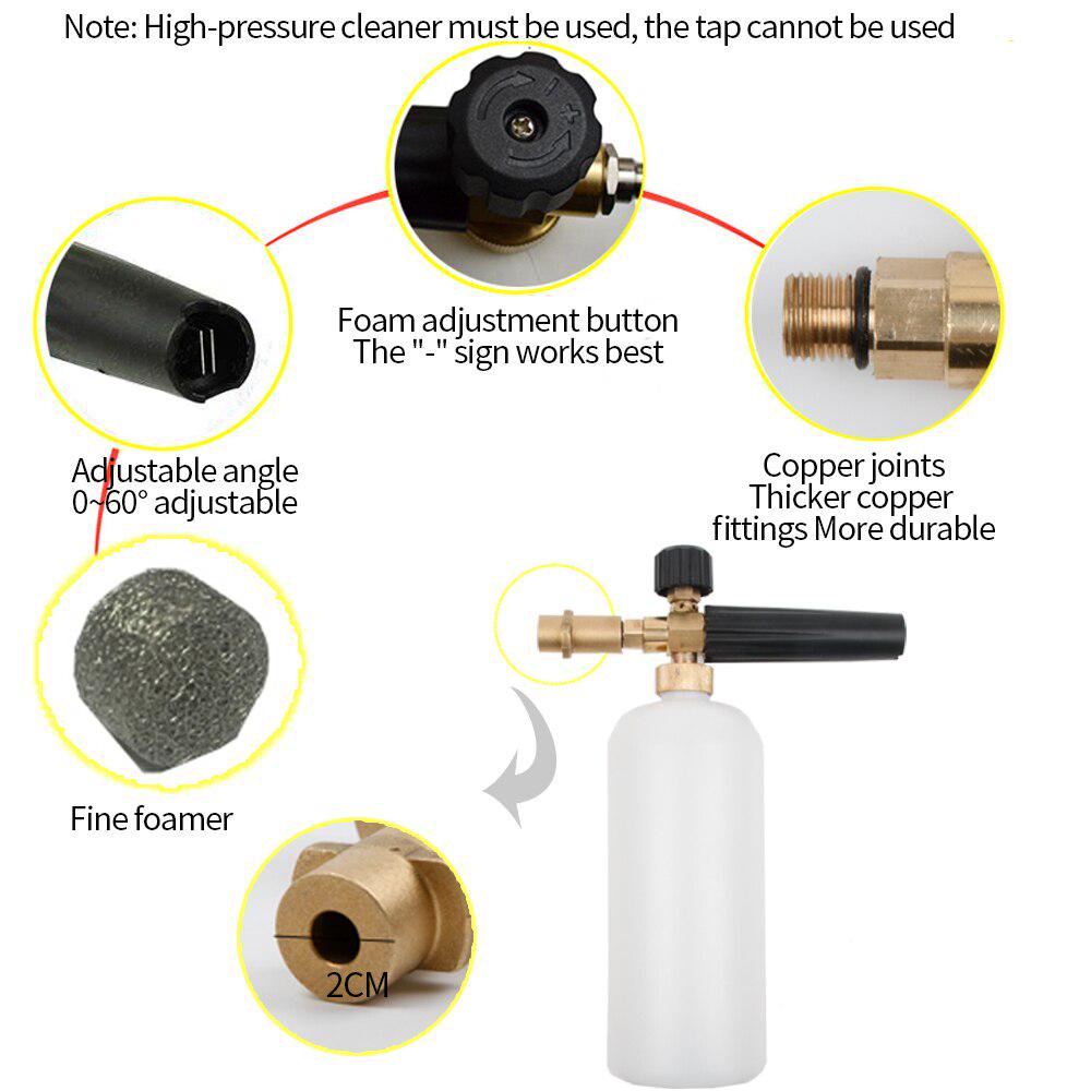Пистолет для пены для мытья автомобиля для Karcher K, распылитель, шайба для пены для снега, насадка для автомобильной воды, мыла, шампуня, распылитель пены, насос для пены для автомойки