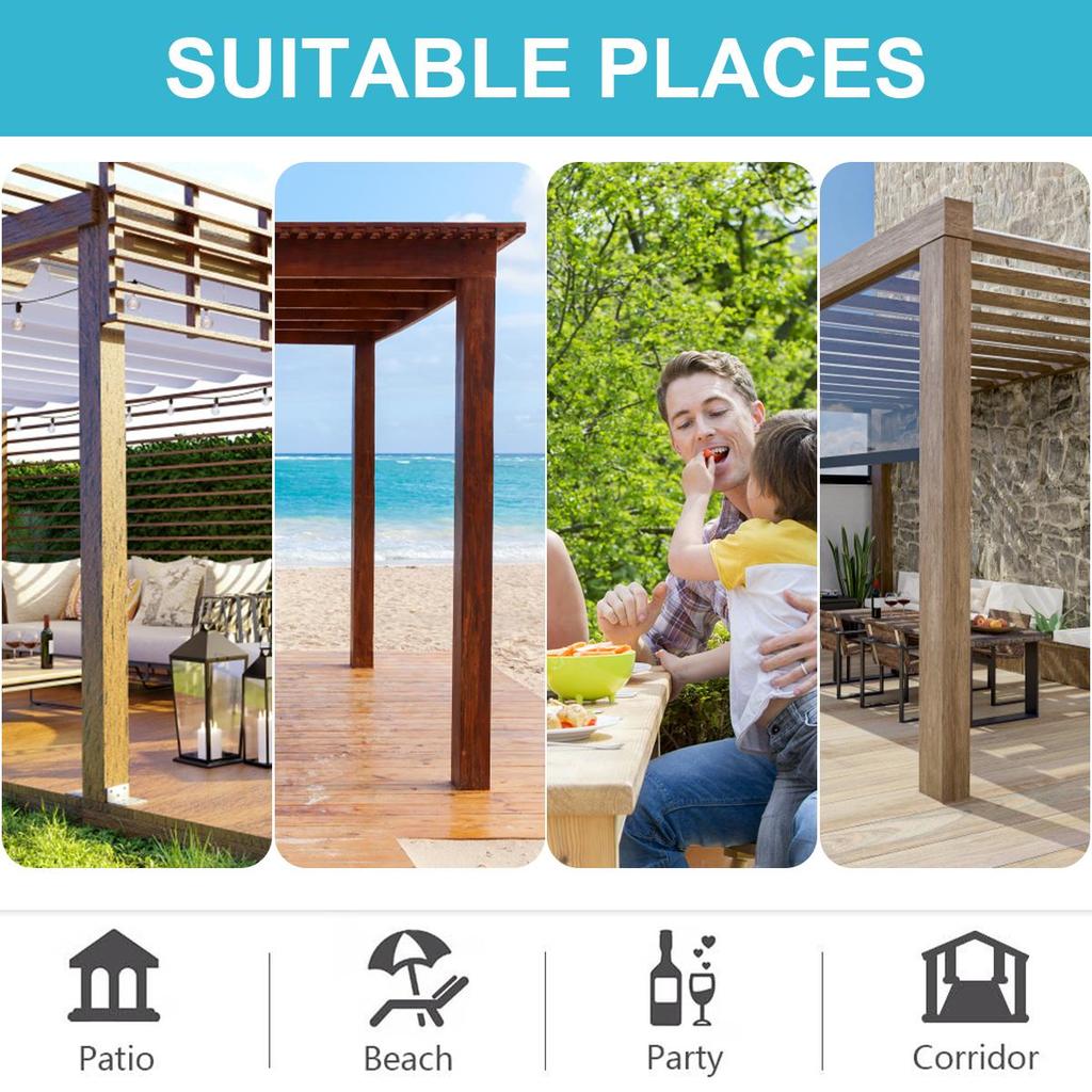 1 Panel Outdoor Curtains, Waterproof UV Protection Blackout Curtain with Eyelets, 3D Textured Indoor Outdoor Drapes for Garden, Pergola, Gazebo