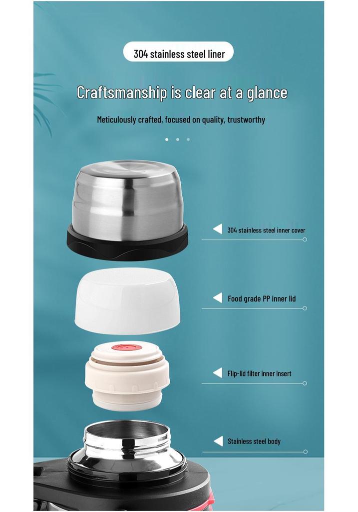 Large Capacity Stainless Steel Thermos Cup for Men & Women - Portable Car Bottle for Home & Outdoor Use