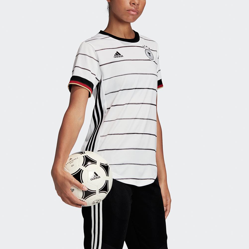 adidas Германия 2020/21 Домашняя футболка Женская с коротким рукавом Футбольная футболка Белая EH6102