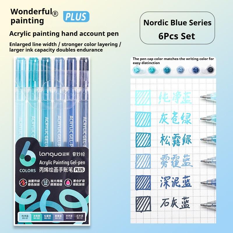 Languo 6/24/36/54/72/90 Цветов Акриловые Ручки-Маркеры для Рисования Многоцветная Гелевая Ручка Студенческая Нейтральная Ручка Маркер для Письма Канцелярские Товары