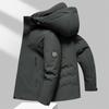 Men's Winter New Style Mid-length Hooded Thickened Cold-proof and Warm Outdoor Men's Hooded Down Jacket