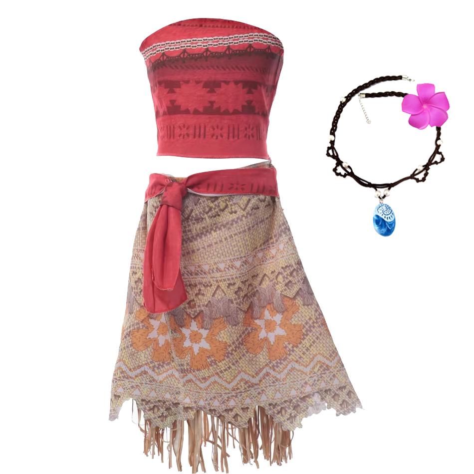 New Movie Moana 2 Girl Dress Halloween Party Costume Princess Fancy Clothes Children Vaiana Outfit Dress
