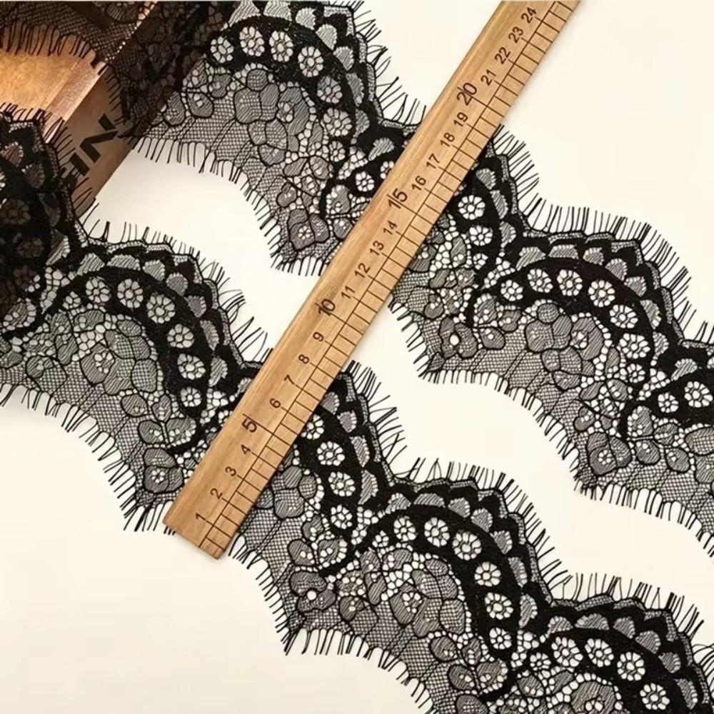 Black White Color Lace Fabric Trim 3 Yards Length Knitted Lace Fabric For DIY Dress