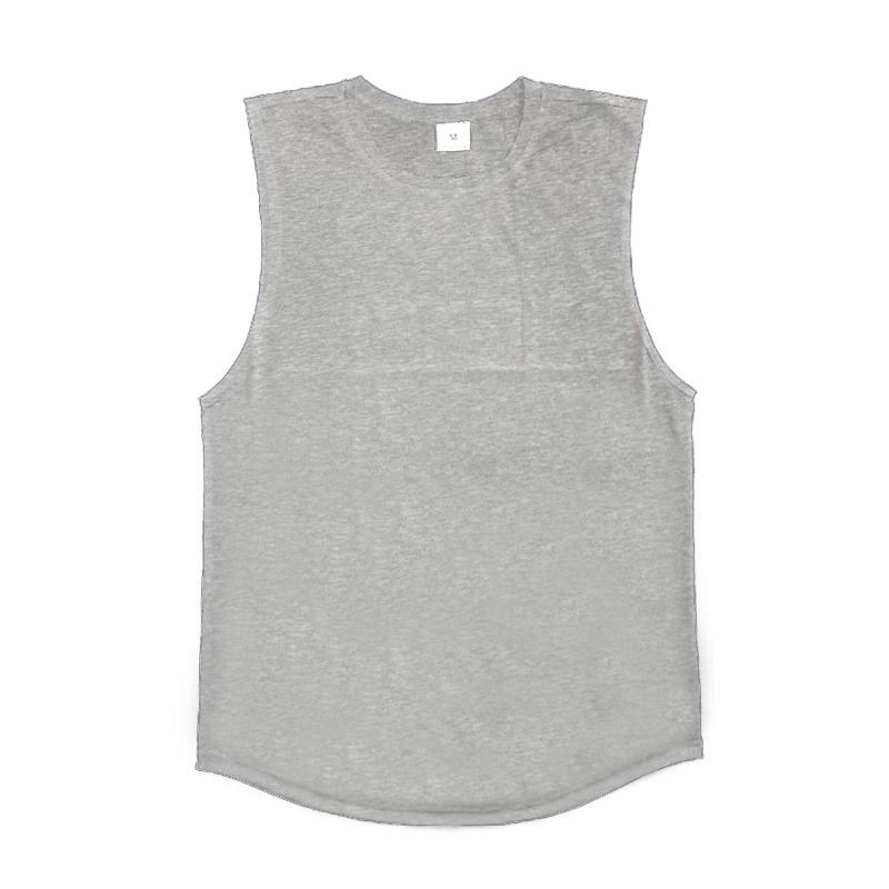 Muscleguys Летняя свободная футболка без рукавов для занятий спортом и фитнесом. Мужская с широкими плечами и короткими рукавами. Можно носить на открытом воздухе. Однотонный жилет.