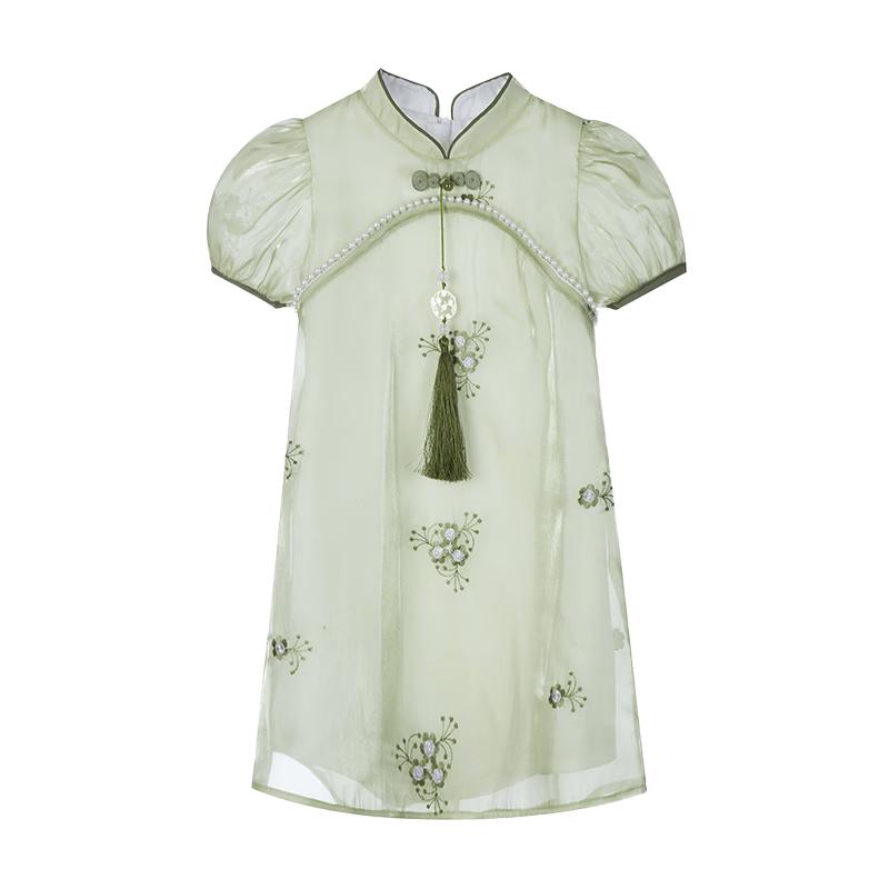 Fuluomi Girls' New Chinese Style Summer Dress