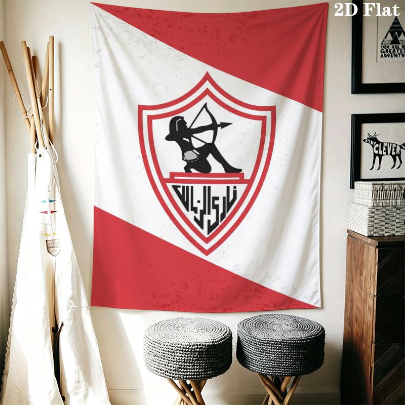 Zamalek SC Wall Tapestry Aesthetic Wall Hanging Printed Fabric Blanket Decorative Tapestries for Bedroom Living Room Home Decor