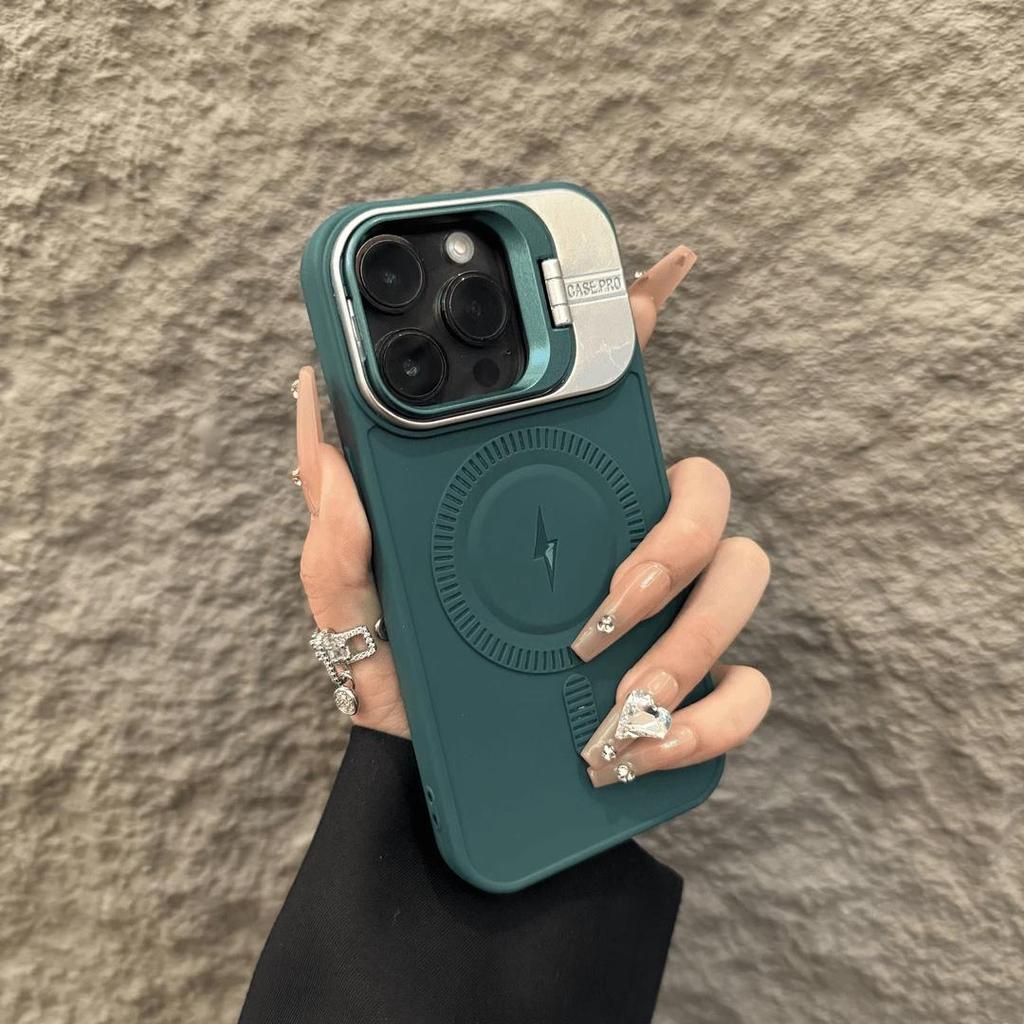 Многофункциональный чехол-книжка с подставкой, подходит для iPhone 16/15/14, матовый, из мягкого силикона, с магнитной защитной крышкой Lightning