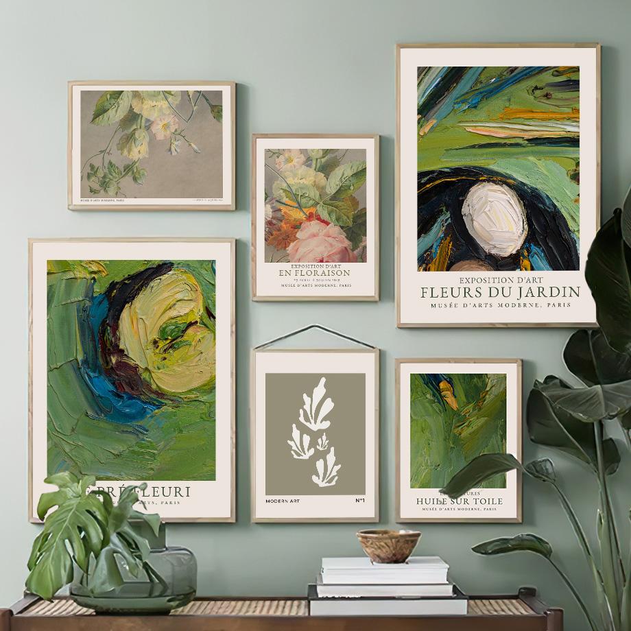 Современные минималистичные ботанические цветочные выставочные плакаты и принты, настенная живопись на холсте для гостиной, декоративные картины