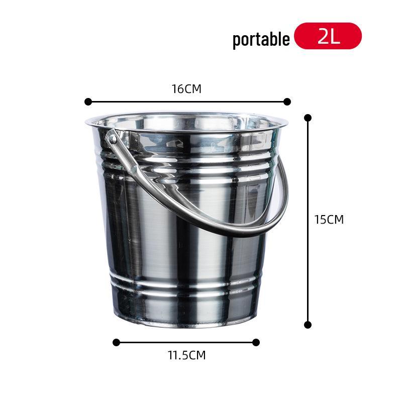 Thickened Stainless Steel Ice Bucket for Bars - Ideal for Champagne, Beer, and Wine.