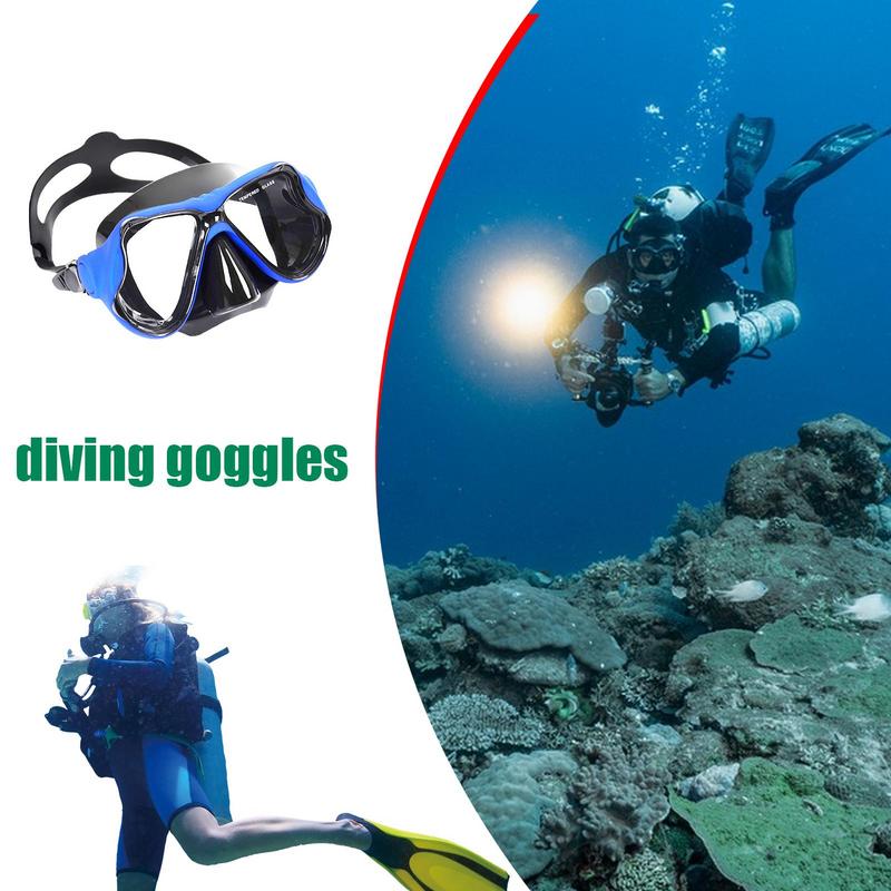 Маска для подводного плавания с широким обзором, противотуманные очки для подводного плавания с аквалангом, маска для плавания с маской и трубкой для дайвинга, маска для дайвинга с регулируемой маской высокого качества