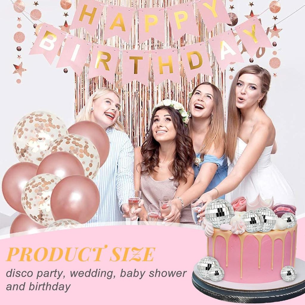 10 шт. Топпер для торта в виде диско-шара, принадлежности для танцевальной вечеринки 1970-х годов, маленькие шпажки и украшения для торта для вечеринки в стиле 70-х