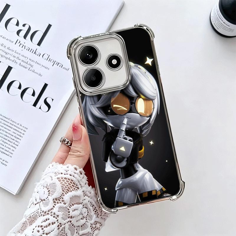 M-Murder D-Drones Game Plating Phone Case For Xiaomi Redmi Note 14 15 Pro Plus 13 12 11 11S 11T 10 9S 9 5G Anti-Fall Airabag Cov
