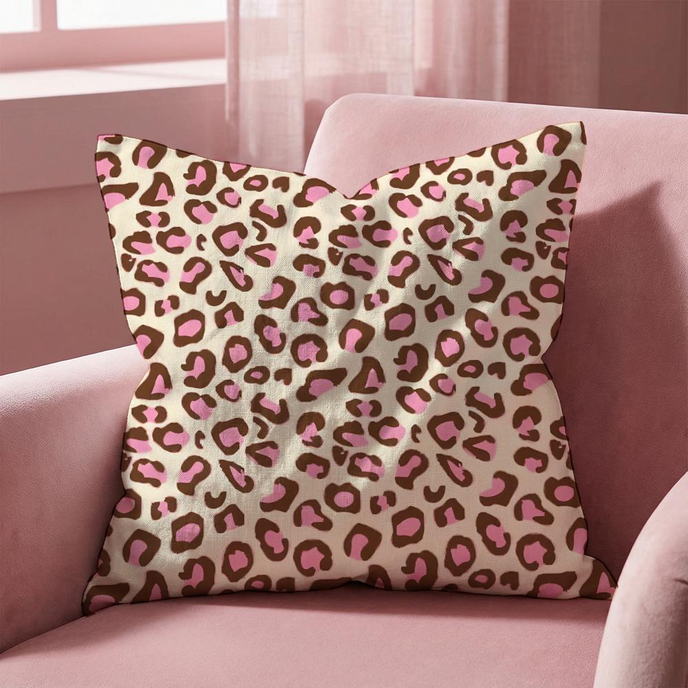 Leopard print pattern Cushion Cover MultiScene Pillow Cover for Home Car Reversible Soft Durable for Daily Use