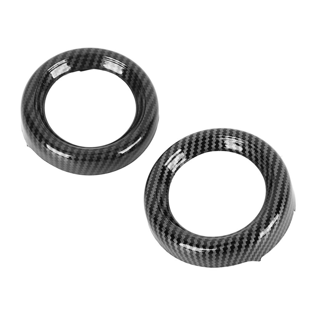2PCS Car Inner Door Handle Trim Carbon Pattern Comfortable Touch Smooth Surface Replacement For Cooper R54 R56