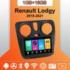 Автомобильное радио Android Auto Carplay для Renault Lodgy 2016-2021, мультимедийный проигрыватель, головное устройство, стерео, GPS-навигация, BT WIFI 1+16 ГБ