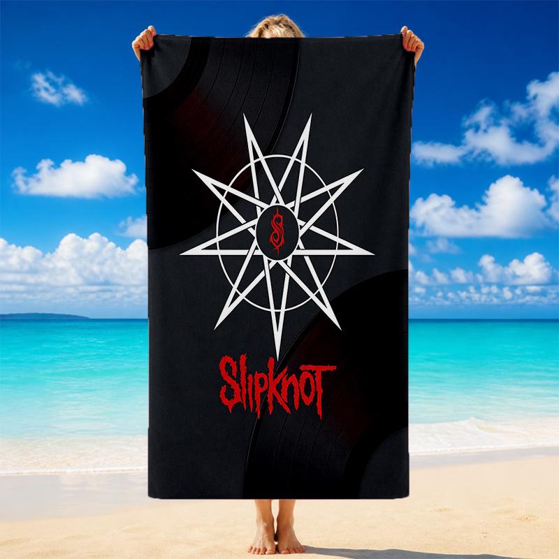 Slipknot Print Microfiber Beach Towel Sand?Resistant Lightweight Towel For Swimming Outdoor Travel Use