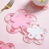 Japan Cherry Blossom Coaster Tea Cup Mat Sakura Coaster Insulation Table Mats for Tea Milk Mug Drink Cup Coasters 1PC Mat