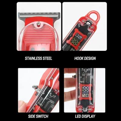 Мощная машинка для стрижки волос с цифровым дисплеем, перезаряжаемая электрическая ретро-машинка с масляной головкой, профессиональные ножницы для парикмахерских