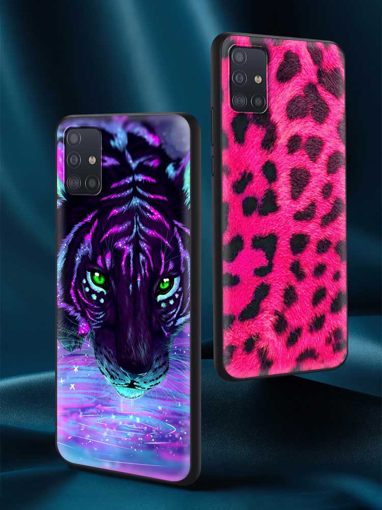 Чехол с тигровым леопардовым принтом и пантерой для Samsung A72 A91 A52 A51 A71 A42 5g A12 A02s A01 A32 A01 A11 A21 A21s A31 A41