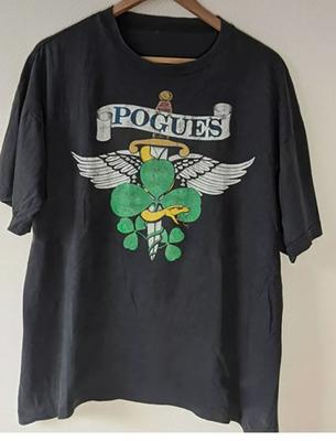 Редкая футболка The Pogues в подарок фанату, унисекс, черная