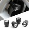 4 шт. DIY универсальные автомобильные колпачки для клапанов, аксессуары, автомобильные колпачки для колес, покрышек, штоков шин, воздушные чехлы, наклейки, собачьи лапы, автомобильный стиль