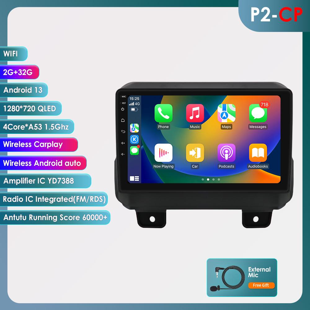 Hizpo 2din Android Автомагнитола для JEEP Wrangler JL 2018 2019 2020 2021 Gladiator Car Radio Мультимедиа Видео Плеер GPS Navi Carplay 4G RDS