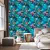 Ink turquoise and blue wallpaper, turquoise background for living room and bedroom 50x1000
