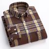 Large Thickened Brushed Cotton Plaid Oversized Casual Korean Shirt