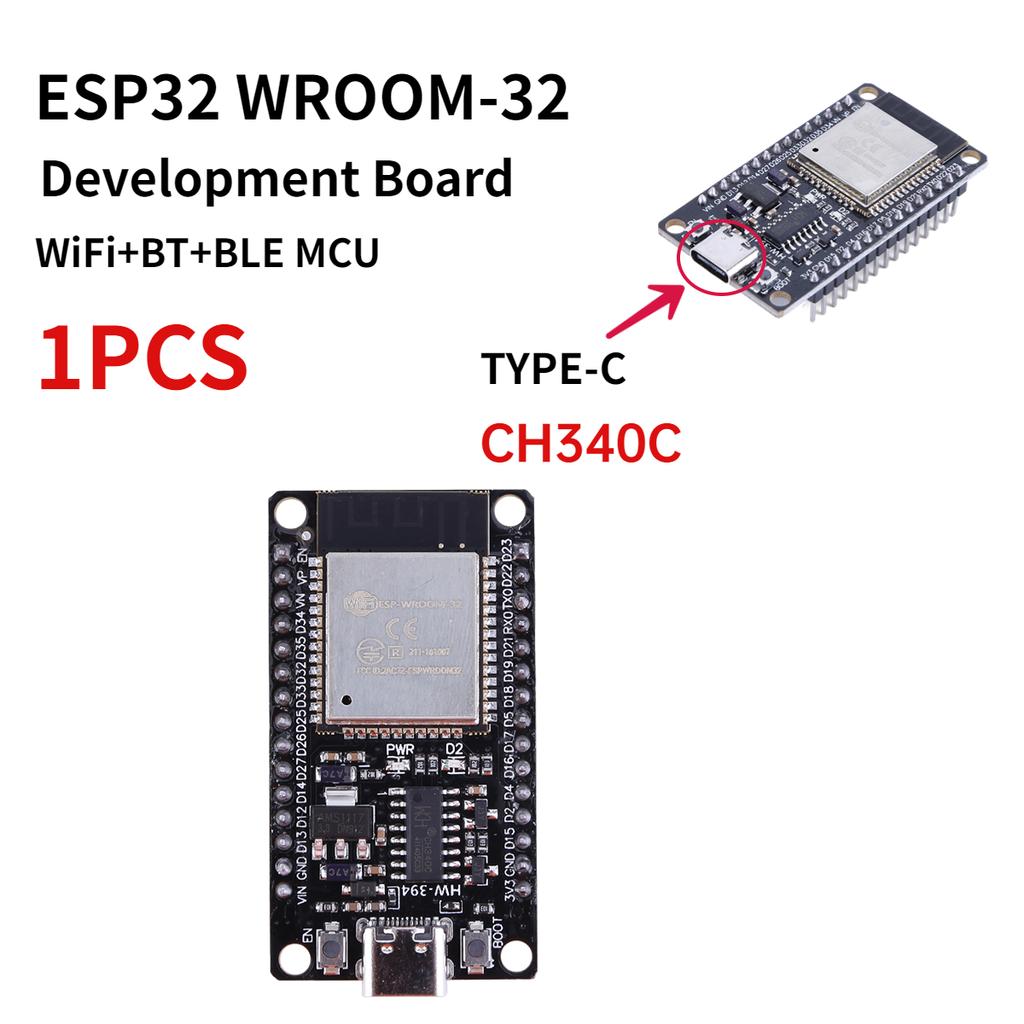 Плата разработки ESP32 -32 TYPE-C CH340C/ USB CP2102 WiFi+Bluetooth Сверхнизкое энергопотребление Двухъядерный беспроводной модуль