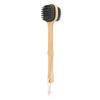 Long Handle Bath Brush with Handing Rope Silicone Shower Back Brush with Soft and Stiff Bristles