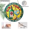 2D Flat 1pc Retro Bar Aluminum Decoration Plaque, "It's The Right Time for Gin & Tonic" Lettering Sign, Home Bar Decor, Pub Decor, Kitchen Decor