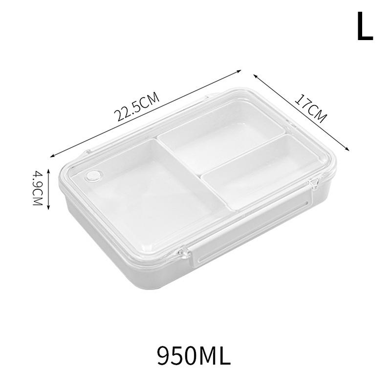 Коробка для ланча Bento с отделением для фруктов, пригодная для использования в микроволновой печи, переносная, герметичная, для работы и студентов, для свежего обеда